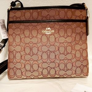 Authentic Coach File Signature Crossbody Handbag